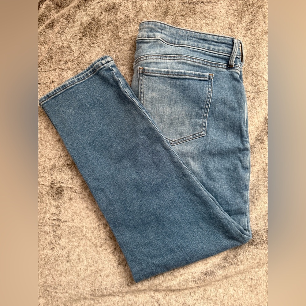 NYDJ Sheri Slim Lift Tuck Crop Straight Leg Jeans – Size 14